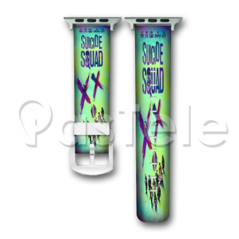 Suicide Squad XX Custom Personalized Apple Watch Band 38mm 40mm 42mm 44mm Leather PU
