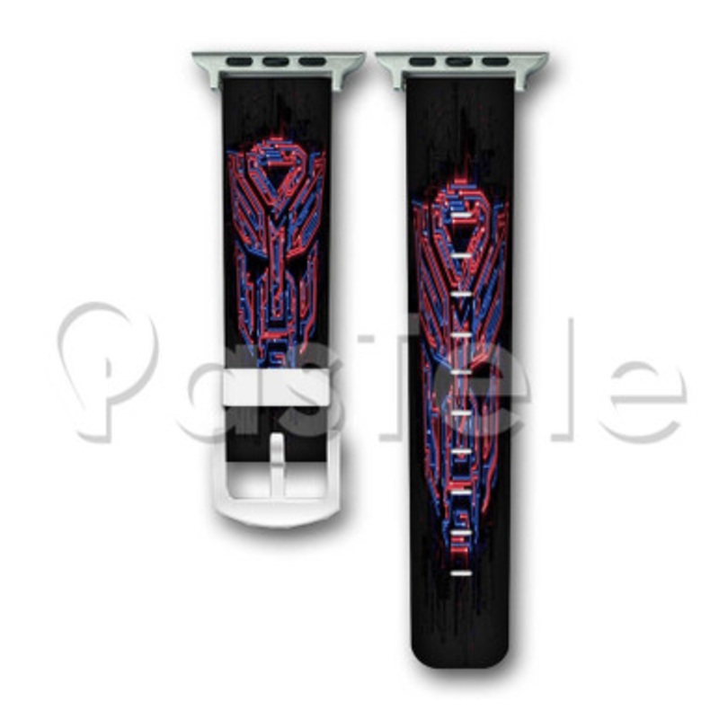 Transformers Electron Custom Personalized Apple Watch Band 38mm 40mm 42mm 44mm Leather PU