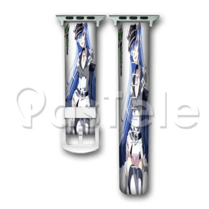 Akame Ga KILL Blue Esdeath Sexy Pose Custom Personalized Apple Watch Band 38mm 40mm 42mm 44mm Leather PU