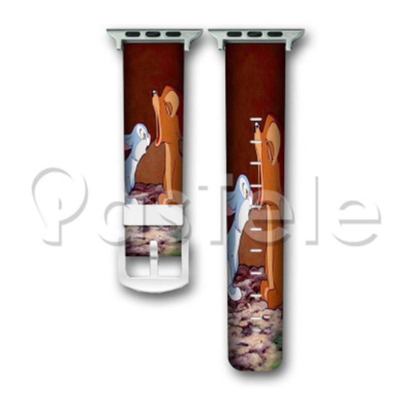 Bambi and Thumper Disney Custom Personalized Apple Watch Band 38mm 40mm 42mm 44mm Leather PU