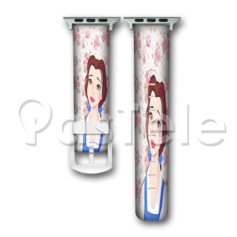 Belle Beauty and The Beast Disney Custom Personalized Apple Watch Band 38mm 40mm 42mm 44mm Leather PU