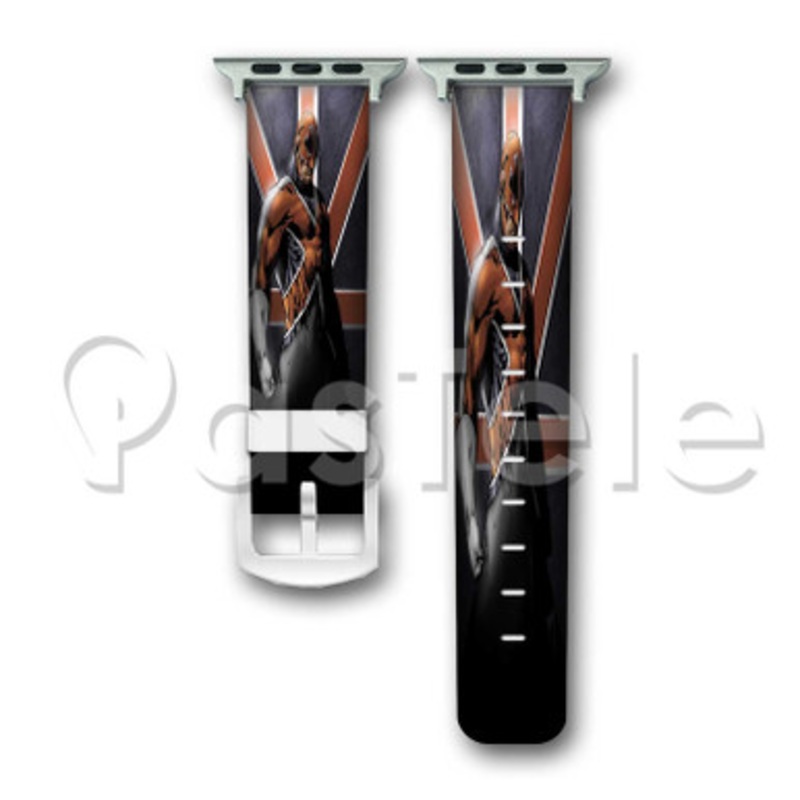 Captain Britain Custom Personalized Apple Watch Band 38mm 40mm 42mm 44mm Leather PU