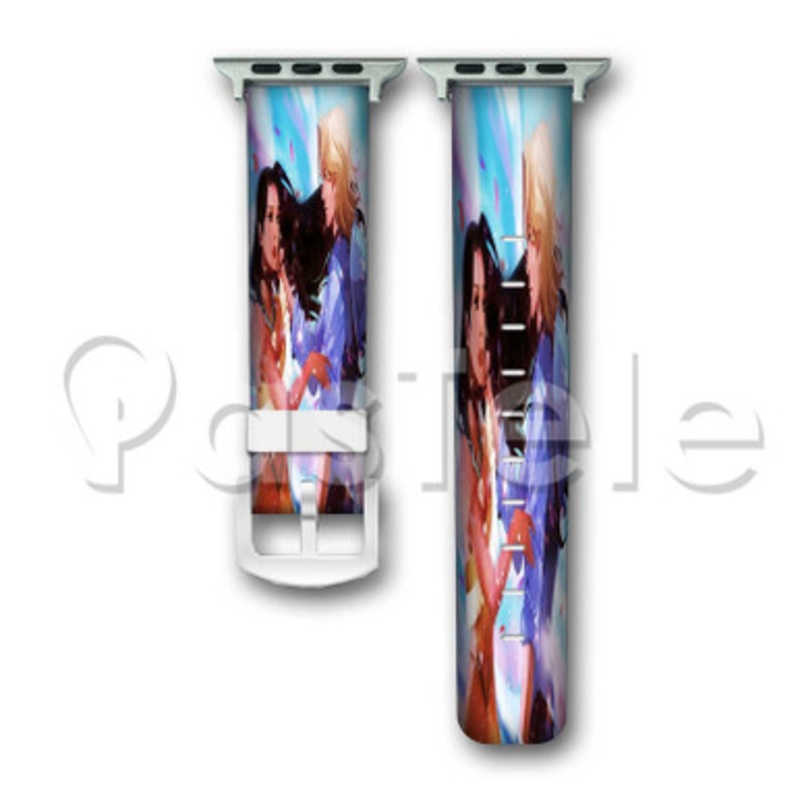 Disney Pocahontas and John Smith Custom Personalized Apple Watch Band 38mm 40mm 42mm 44mm Leather PU