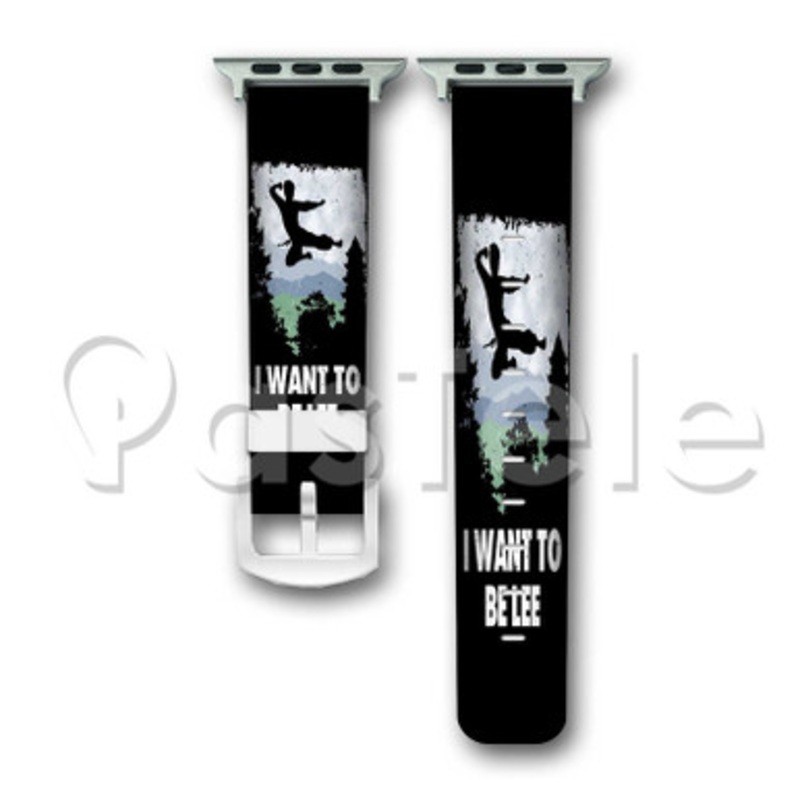 I Want to Believe X Files Bruce Lee Custom Personalized Apple Watch Band 38mm 40mm 42mm 44mm Leather PU