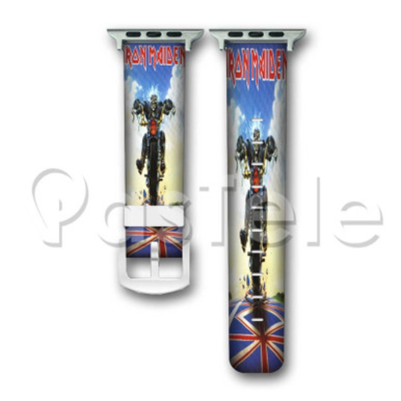 Iron Maiden Eddie Custom Personalized Apple Watch Band 38mm 40mm 42mm 44mm Leather PU