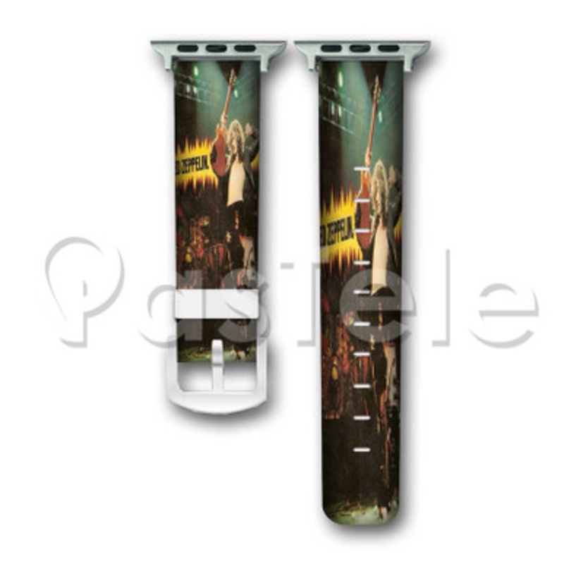 Jimmy Page Led Zeppelin Custom Personalized Apple Watch Band 38mm 40mm 42mm 44mm Leather PU