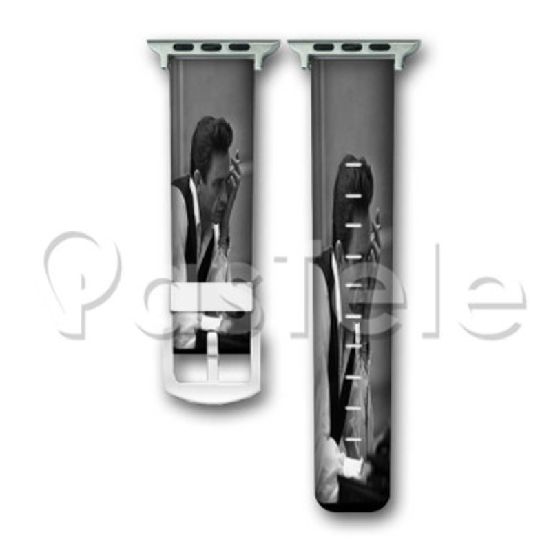 Johnny Cash Custom Personalized Apple Watch Band 38mm 40mm 42mm 44mm Leather PU
