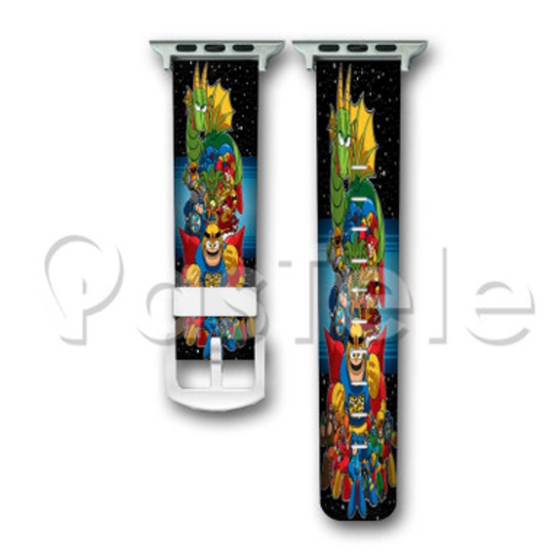 Megaman Custom Personalized Apple Watch Band 38mm 40mm 42mm 44mm Leather PU