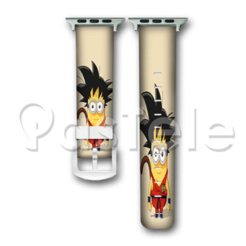 Minions Goku Dragon Ball Z Custom Personalized Apple Watch Band 38mm 40mm 42mm 44mm Leather PU