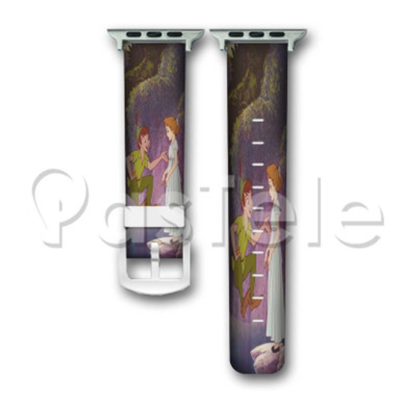 Peter Pan and Wendy Disney Custom Personalized Apple Watch Band 38mm 40mm 42mm 44mm Leather PU