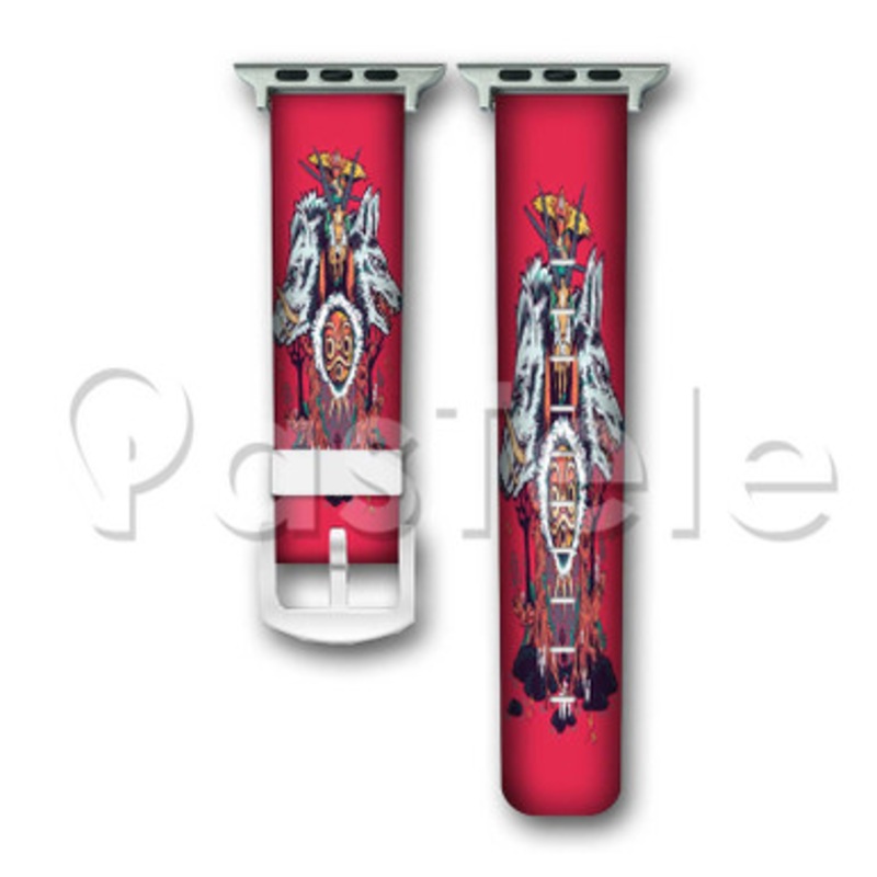 Princess Mononoke Studio Ghibli 2 Custom Personalized Apple Watch Band 38mm 40mm 42mm 44mm Leather PU