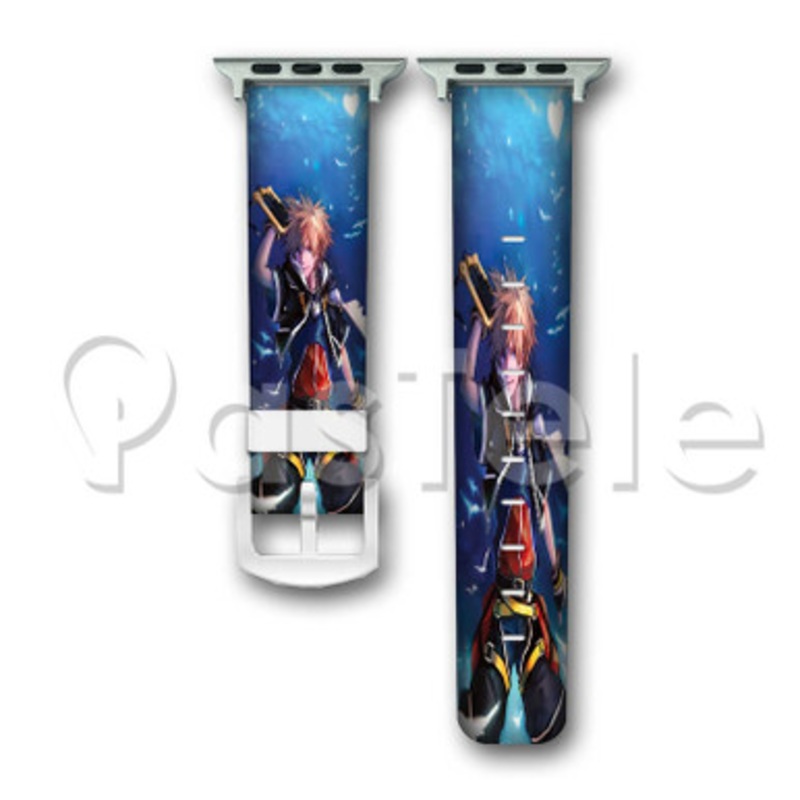 Sora Kingdom Hearts Custom Personalized Apple Watch Band 38mm 40mm 42mm 44mm Leather PU