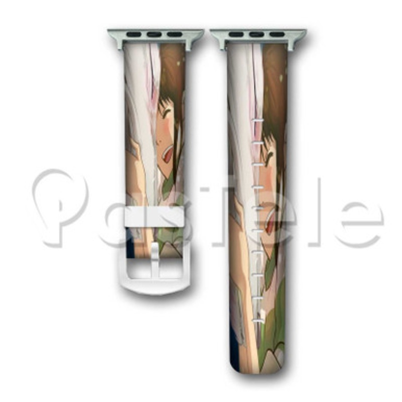 Spirited Away Haku and Chihiro Custom Personalized Apple Watch Band 38mm 40mm 42mm 44mm Leather PU