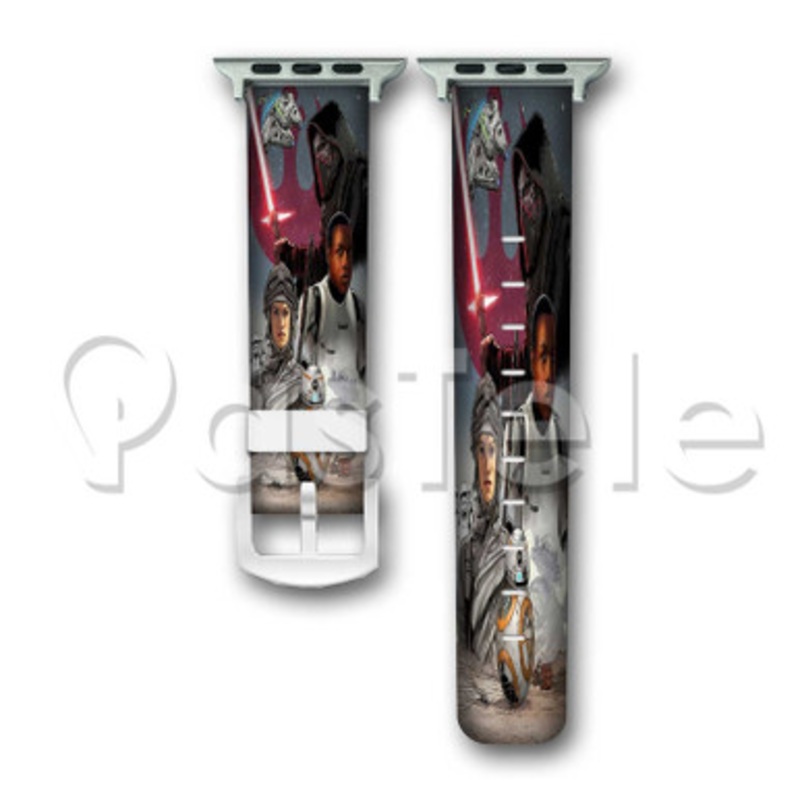 Star Wars Episode VII The Force Awakens Custom Personalized Apple Watch Band 38mm 40mm 42mm 44mm Leather PU