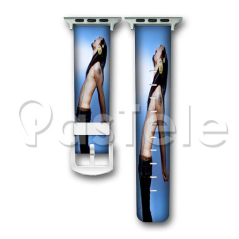 Steve Aoki 2 Custom Personalized Apple Watch Band 38mm 40mm 42mm 44mm Leather PU