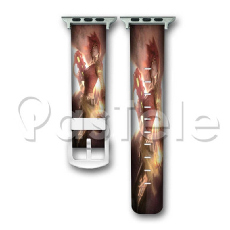 The Firehawk Borderlands Custom Personalized Apple Watch Band 38mm 40mm 42mm 44mm Leather PU