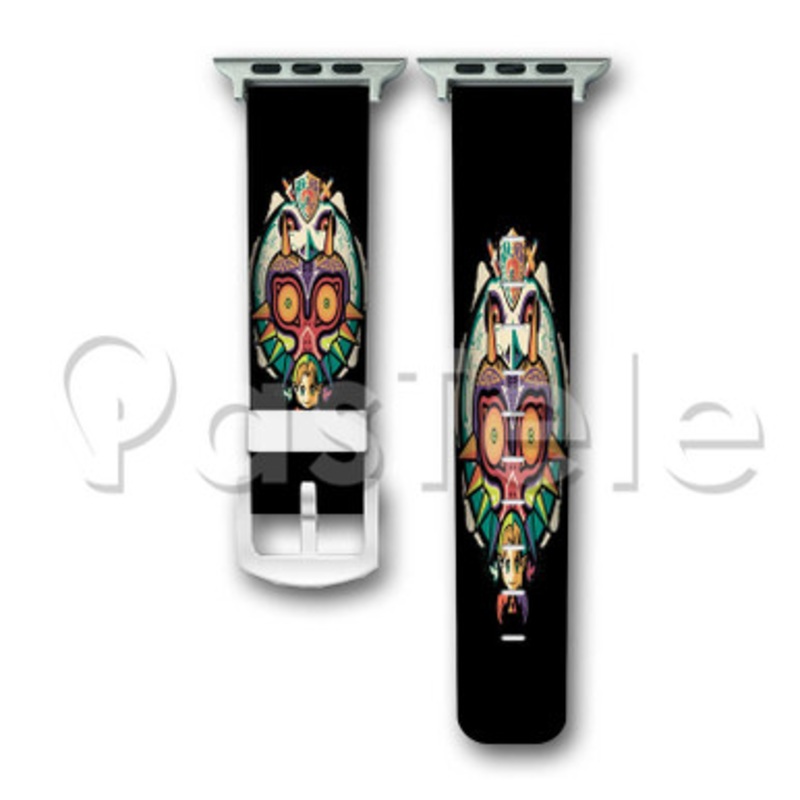 The Legend of Zelda Majora s Mask Custom Personalized Apple Watch Band 38mm 40mm 42mm 44mm Leather PU