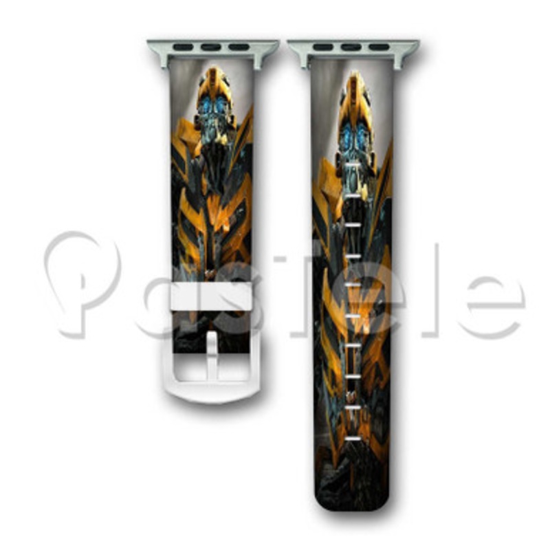 Transformers Bumble Bee Custom Personalized Apple Watch Band 38mm 40mm 42mm 44mm Leather PU