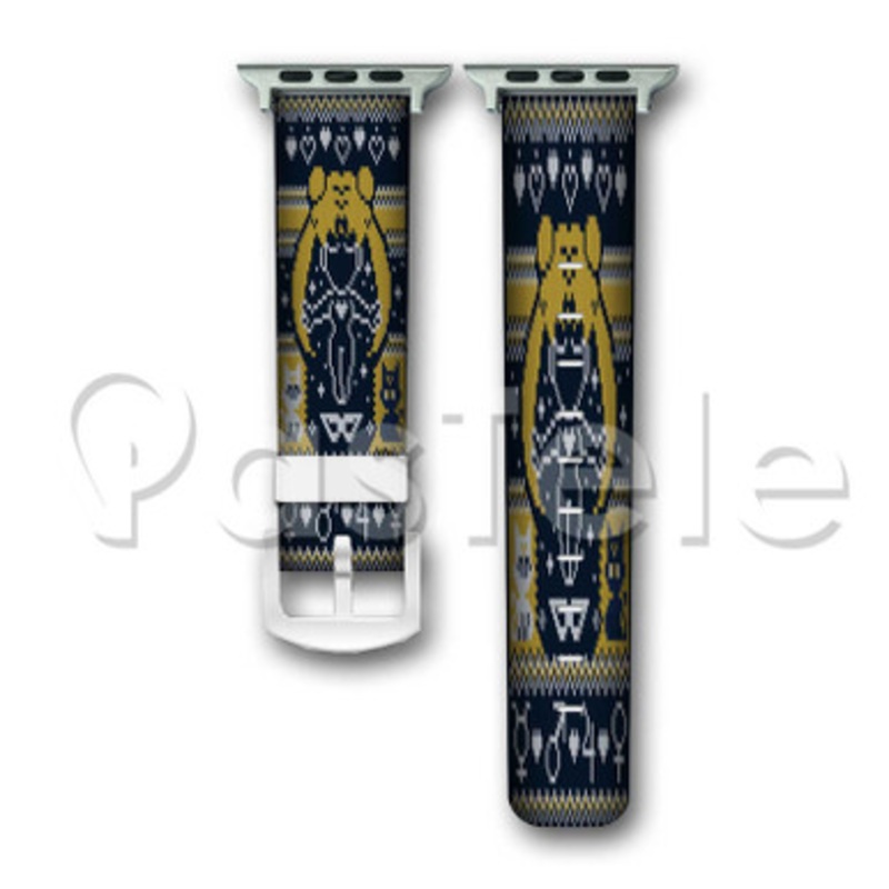 Usagi Tsukino Sailor Moon Custom Personalized Apple Watch Band 38mm 40mm 42mm 44mm Leather PU