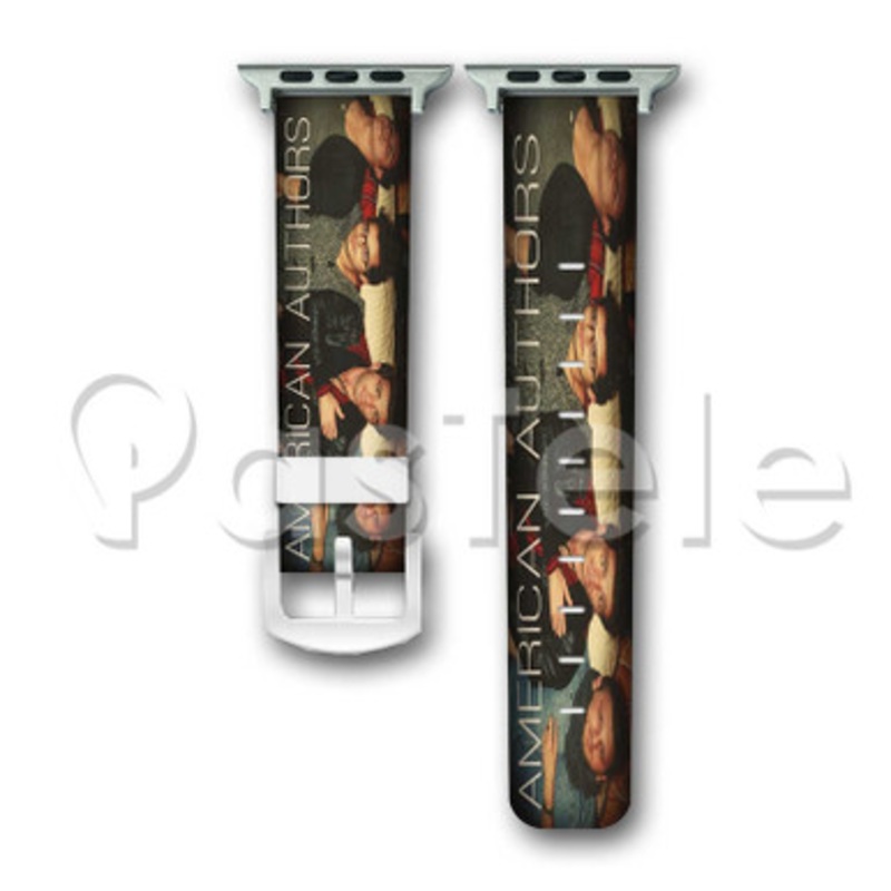 American Authors Custom Personalized Apple Watch Band 38mm 40mm 42mm 44mm Leather PU