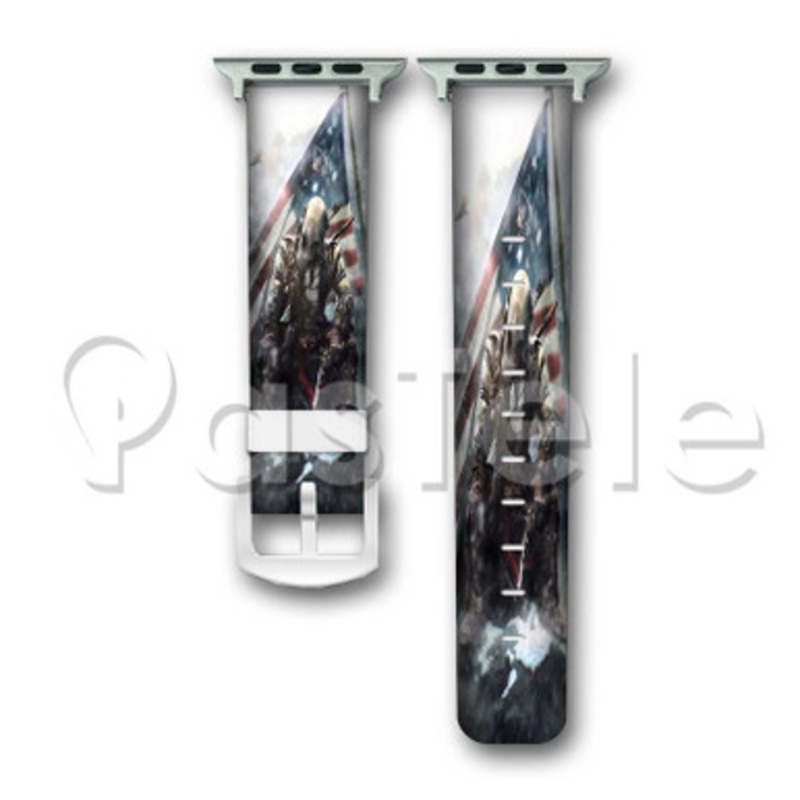 Assassin s Creed Connor Custom Personalized Apple Watch Band 38mm 40mm 42mm 44mm Leather PU