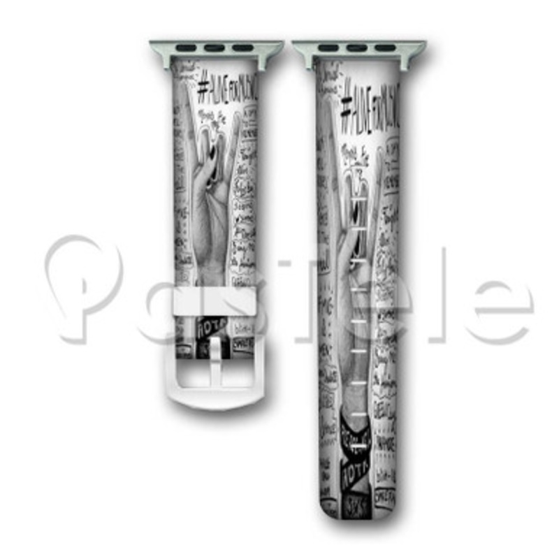 Bands Collage Custom Personalized Apple Watch Band 38mm 40mm 42mm 44mm Leather PU