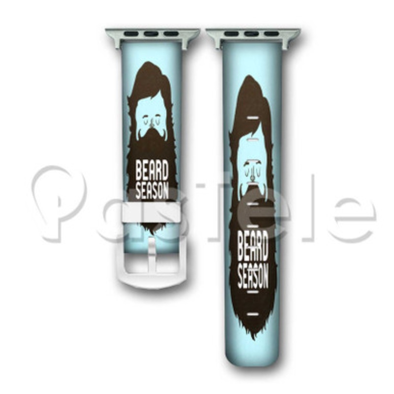 Beard Season Custom Personalized Apple Watch Band 38mm 40mm 42mm 44mm Leather PU