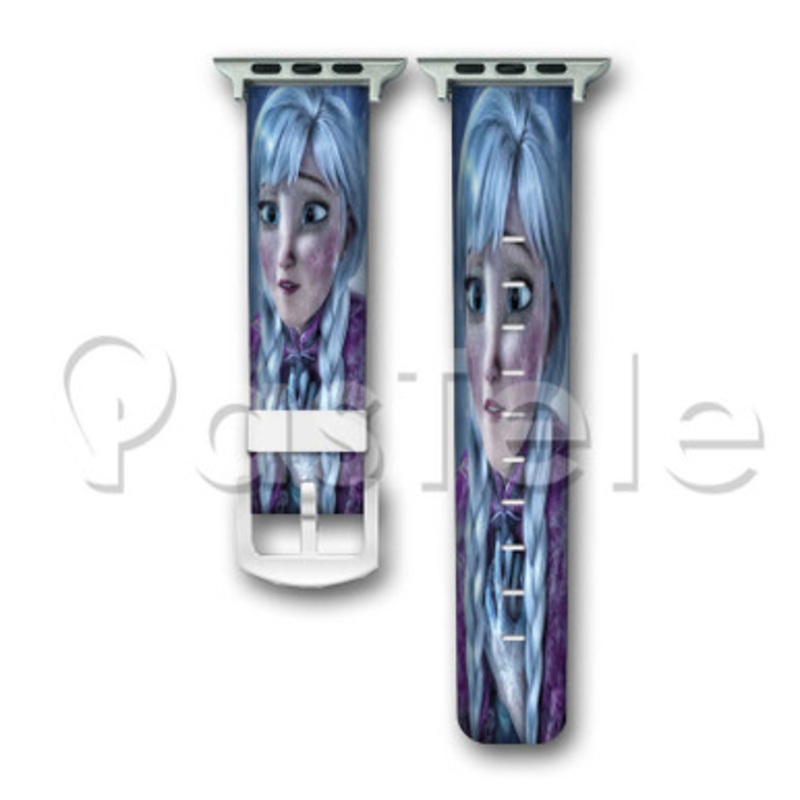 Disney Frozen Anna Custom Personalized Apple Watch Band 38mm 40mm 42mm 44mm Leather PU