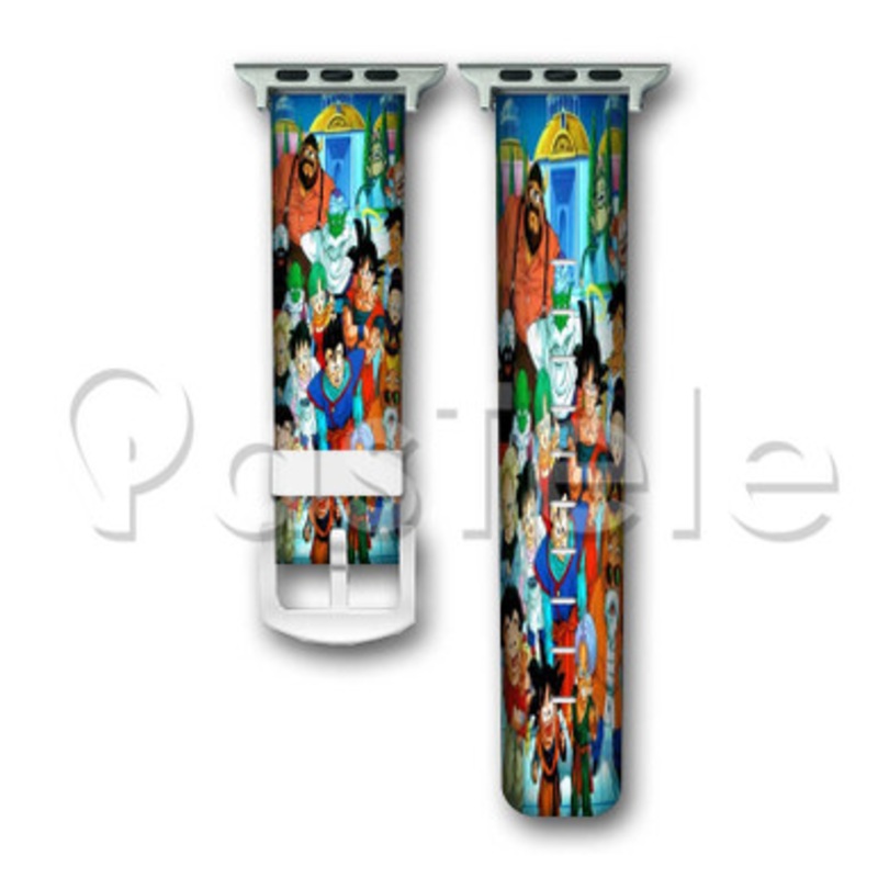 Dragon Ball Z All Characters Custom Personalized Apple Watch Band 38mm 40mm 42mm 44mm Leather PU