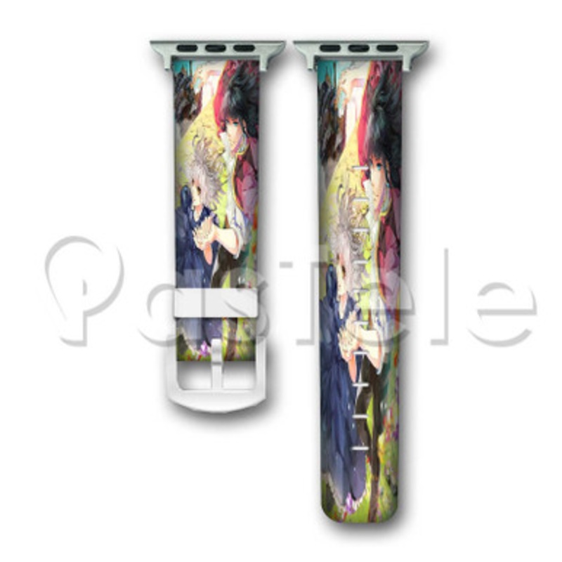 Howl s Moving Castle Halcyon Custom Personalized Apple Watch Band 38mm 40mm 42mm 44mm Leather PU
