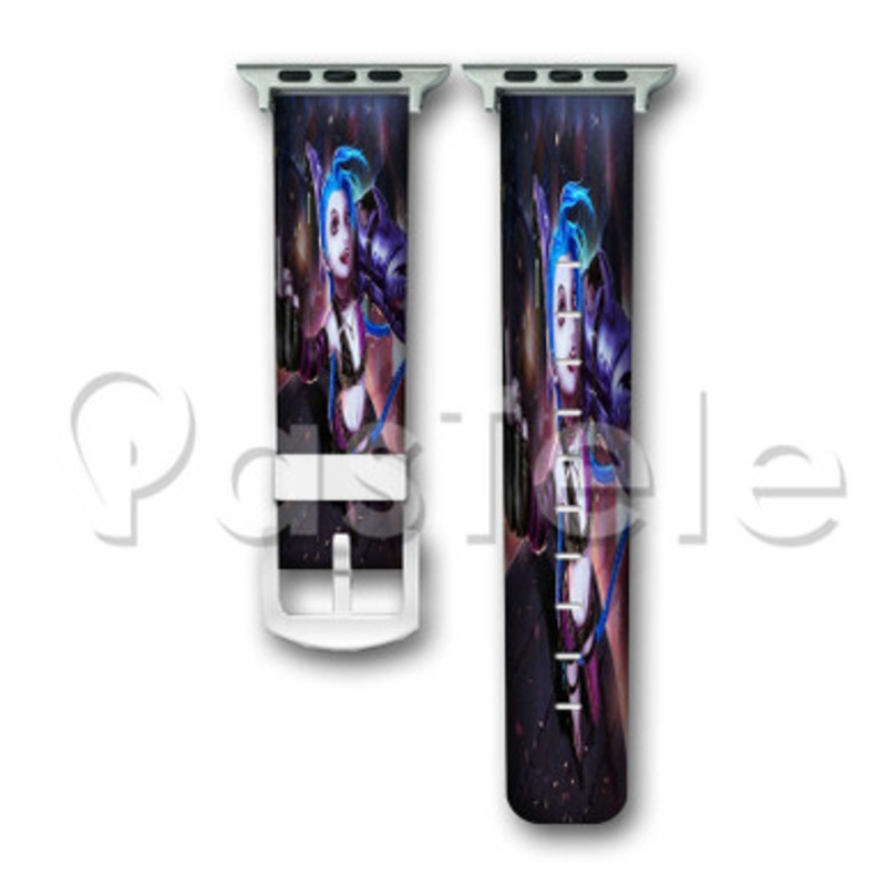Jinx League of Legends 2 Custom Personaliez Apple Watch Band 38mm 40mm 42mm 44mm Leather PU