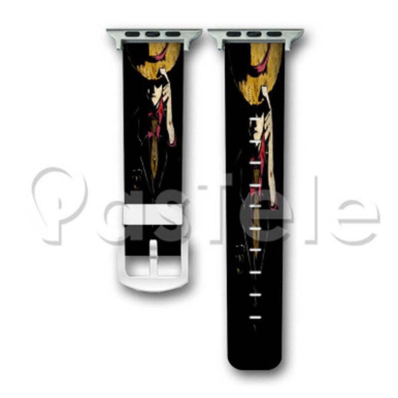 Luffy Custom Personaliez Apple Watch Band 38mm 40mm 42mm 44mm Leather PU