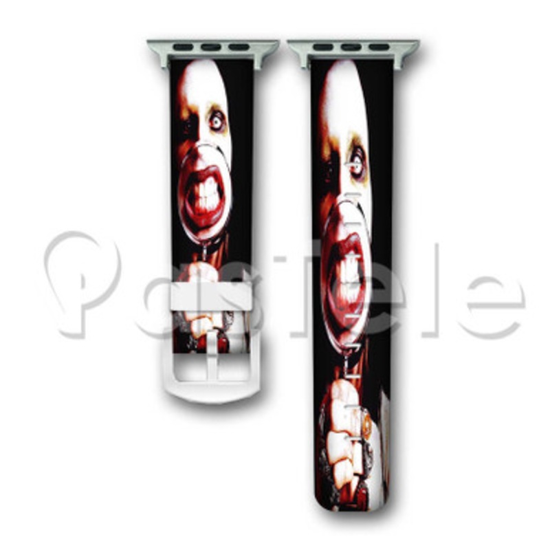Marilyn Manson Custom Personalized Apple Watch Band 38mm 40mm 42mm 44mm Leather PU