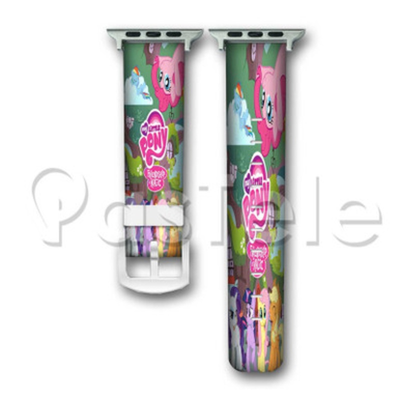 My Little Pony Friendship is Magic Characters Custom Personaliez Apple Watch Band 38mm 40mm 42mm 44mm Leather PU