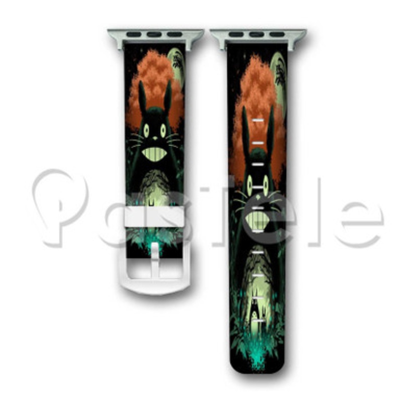 My Neighbor Totoro Studio Ghibli Custom Personalized Apple Watch Band 38mm 40mm 42mm 44mm Leather PU