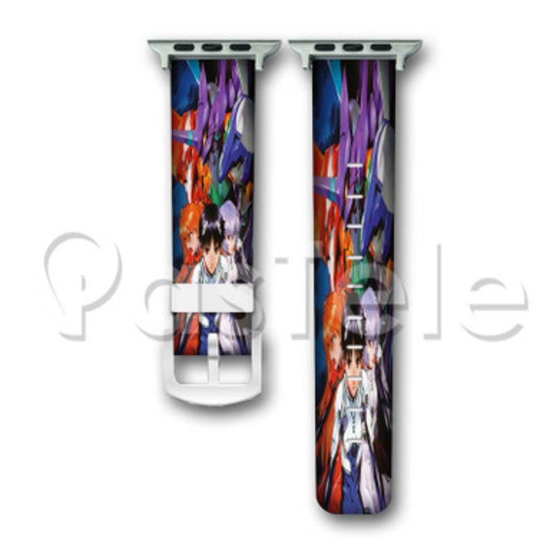 Neon Genesis Evangelion Asuka Langley Soryu Rei Ayanami Shinji I 2 Custom Personaliez Apple Watch Band 38mm 40mm 42mm 44mm Leather PU
