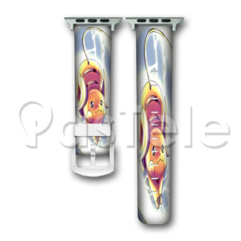 Pikachu Pokemon 2 Custom Personalized Apple Watch Band 38mm 40mm 42mm 44mm Leather PU