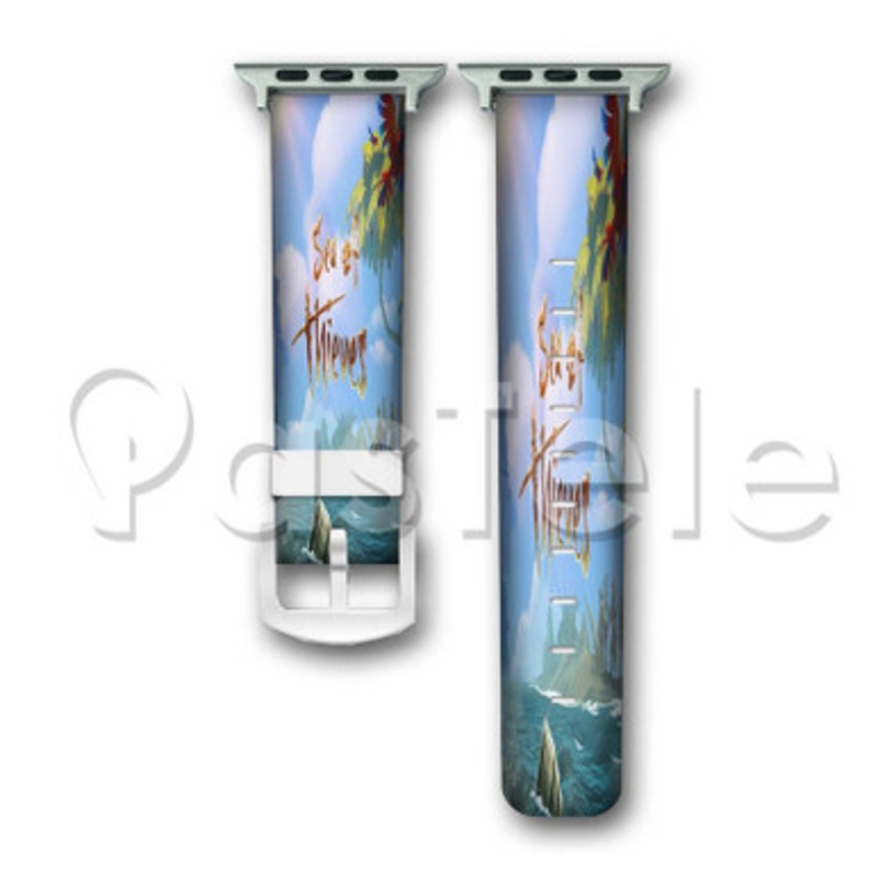 Sea of Thieves Custom Personalized Apple Watch Band 38mm 40mm 42mm 44mm Leather PU