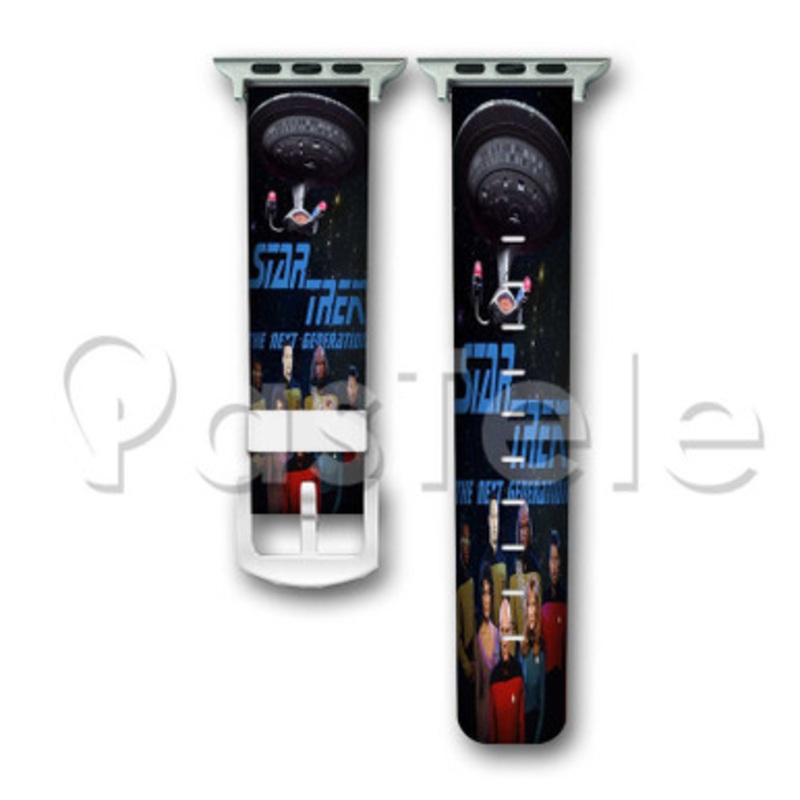 Star Trek The Next Generation Characters Custom Personaliez Apple Watch Band 38mm 40mm 42mm 44mm Leather PU