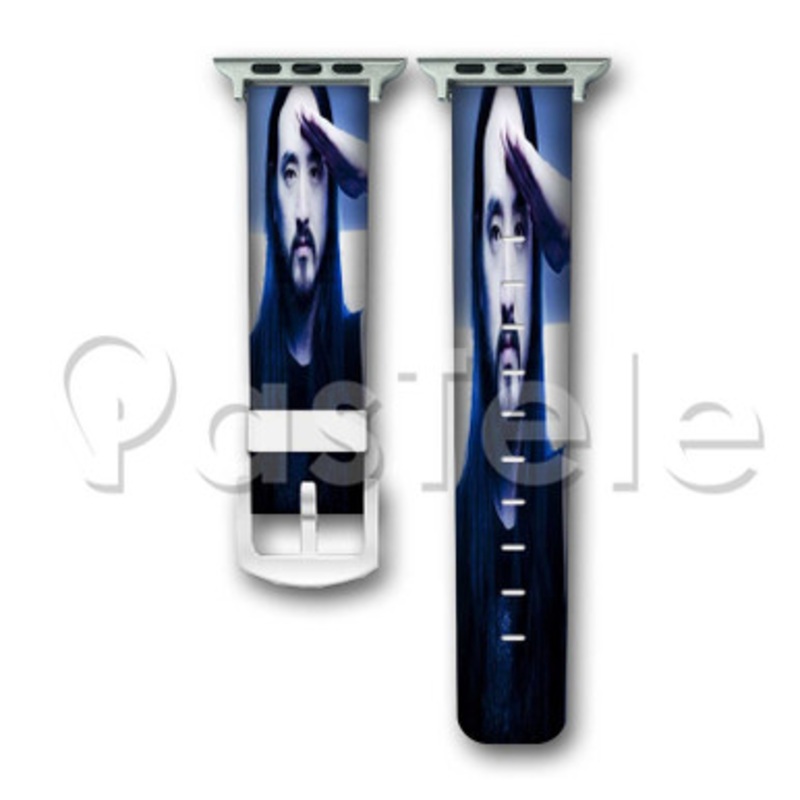 Steve Aoki Custom Personalized Apple Watch Band 38mm 40mm 42mm 44mm Leather PU