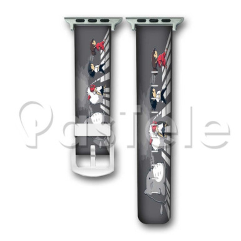 Studio Ghibli Abbey Road Custom Personalized Apple Watch Band 38mm 40mm 42mm 44mm Leather PU