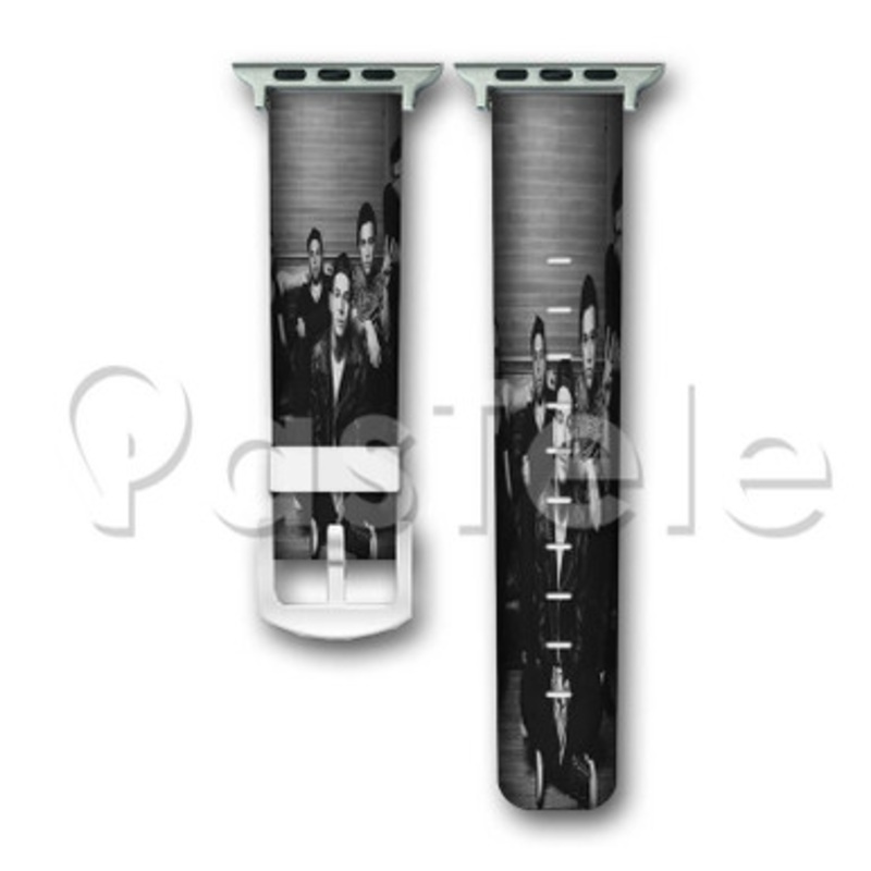 The Neighborhood Custom Personalized Apple Watch Band 38mm 40mm 42mm 44mm Leather PU