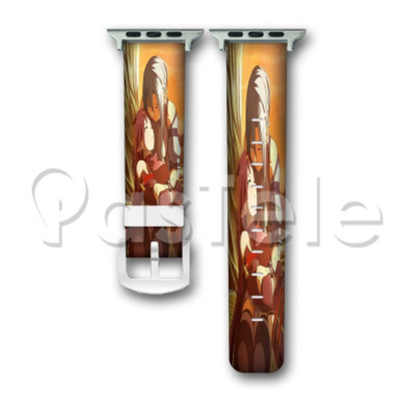 Yuuki and Asuna Sword Art Online Custom Personalized Apple Watch Band 38mm 40mm 42mm 44mm Leather PU