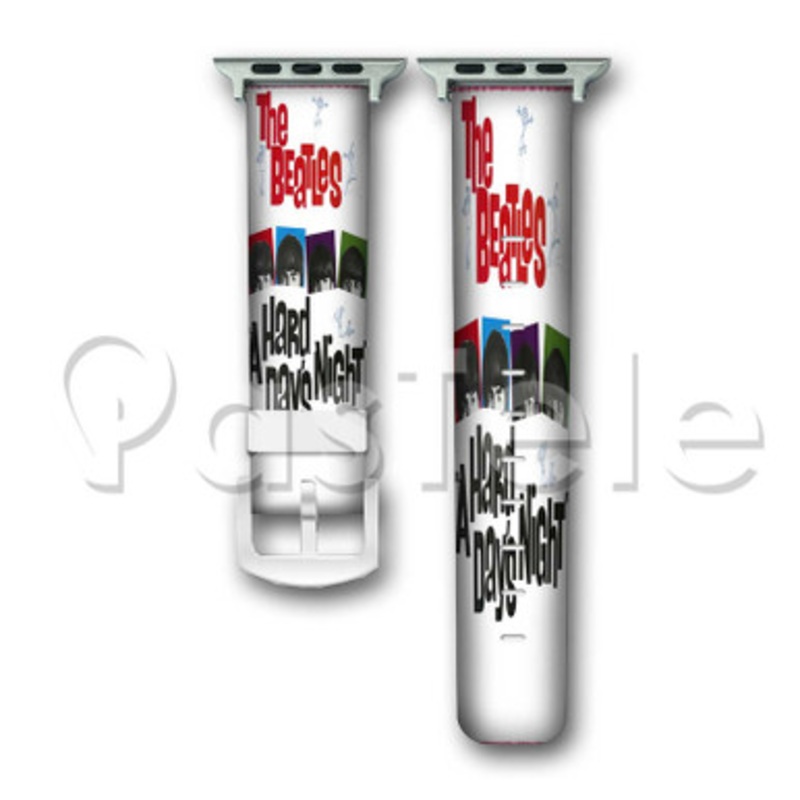 A Hard Day s Night Custom Personaliez Apple Watch Band 38mm 40mm 42mm 44mm Leather PU