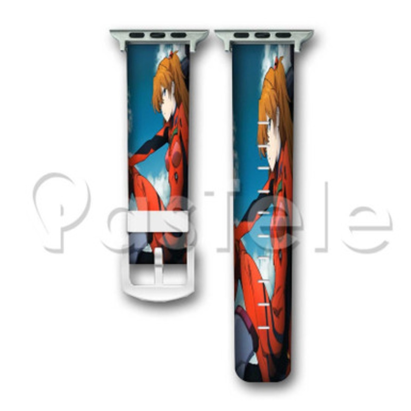 Asuka Langley Soryu Neon Genesis Evangelion 2 Custom Personaliez Apple Watch Band 38mm 40mm 42mm 44mm Leather PU