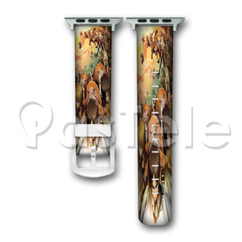 Attack On Titan Shingeki No Kyojin 2 Custom Personaliez Apple Watch Band 38mm 40mm 42mm 44mm Leather PU