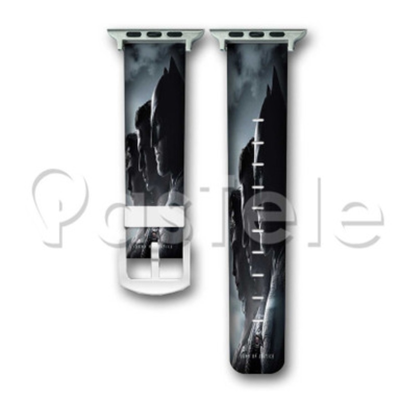 Batman Vs Superman Dawn Justice Custom Personaliez Apple Watch Band 38mm 40mm 42mm 44mm Leather PU