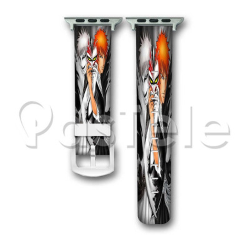 Bleach Open Mask Custom Personaliez Apple Watch Band 38mm 40mm 42mm 44mm Leather PU