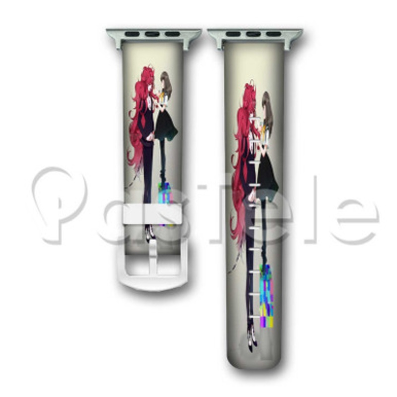 Gatchaman Crowds Love Custom Personaliez Apple Watch Band 38mm 40mm 42mm 44mm Leather PU