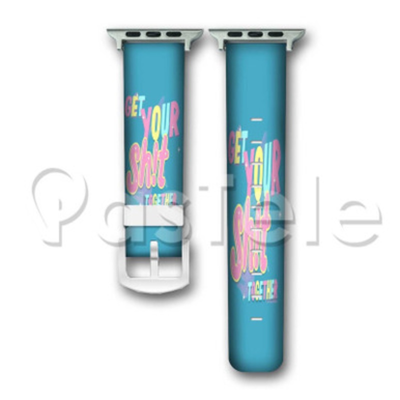 Get Your Shits Together Rick and Morty Quotes Custom Personaliez Apple Watch Band 38mm 40mm 42mm 44mm Leather PU